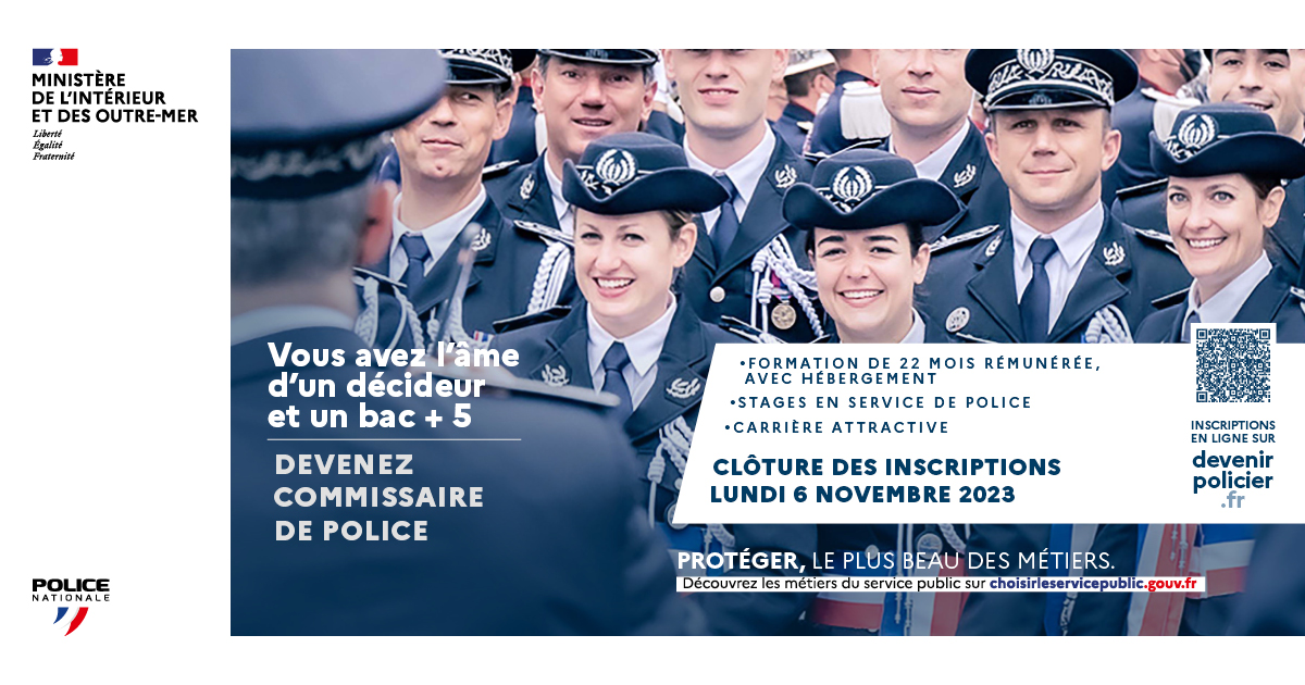 recrutement commissaires de police 2023