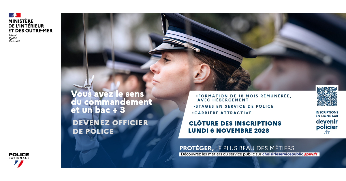 recrutement officers de police-2023