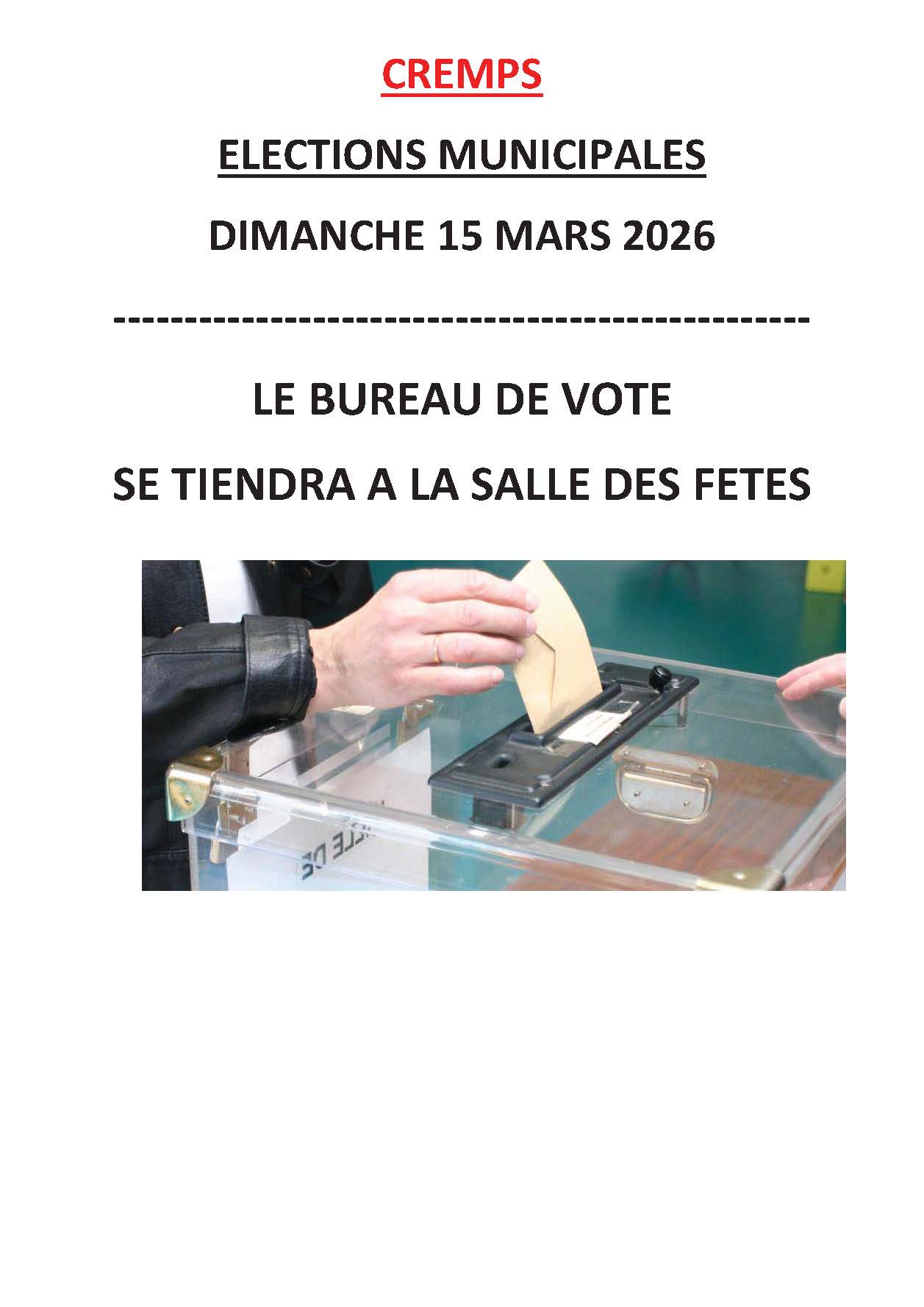 bureau de vote CREMPS 2026