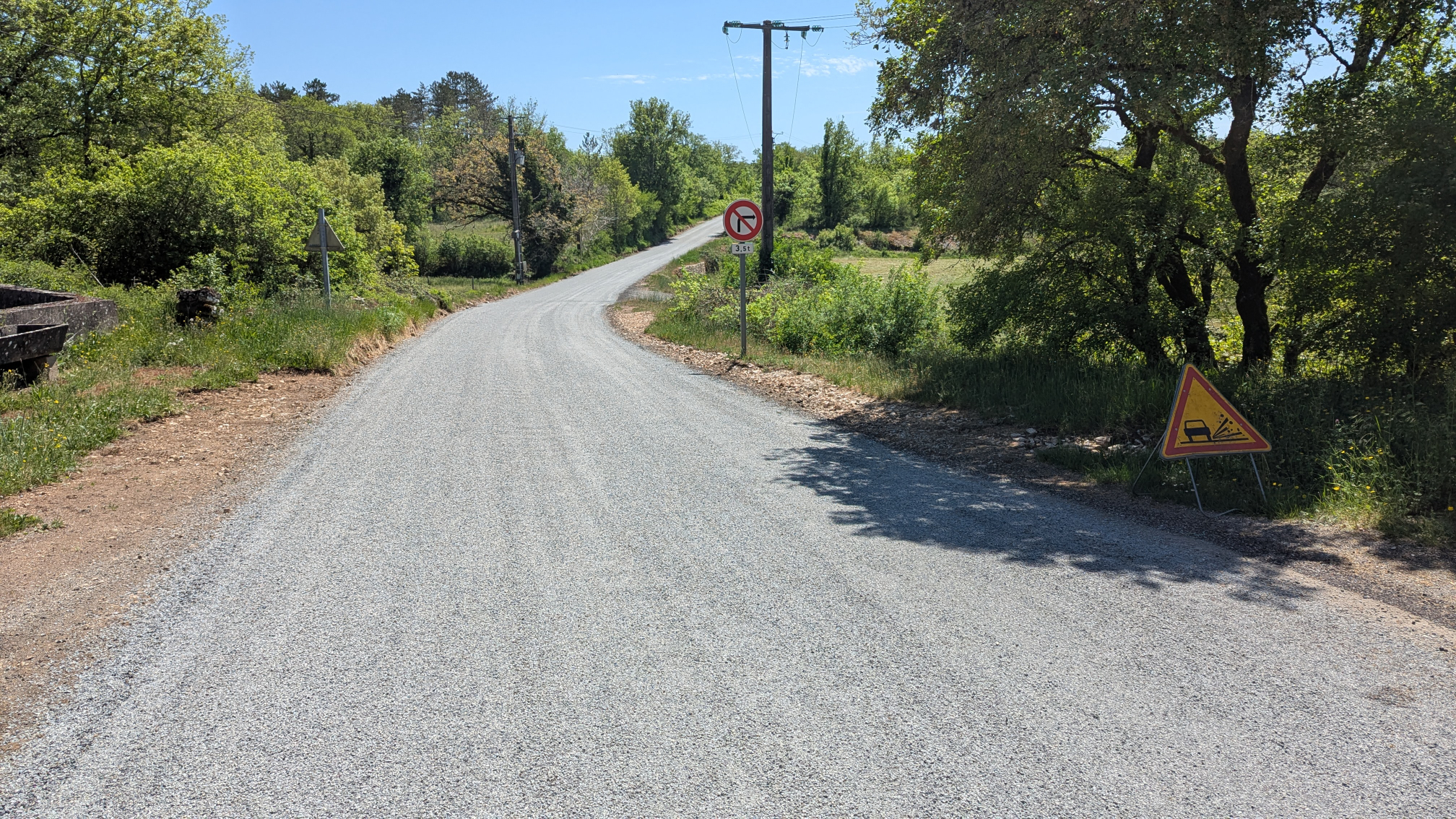 Travaux route des Fournets
